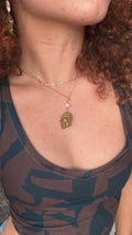 Olive Glass Necklace