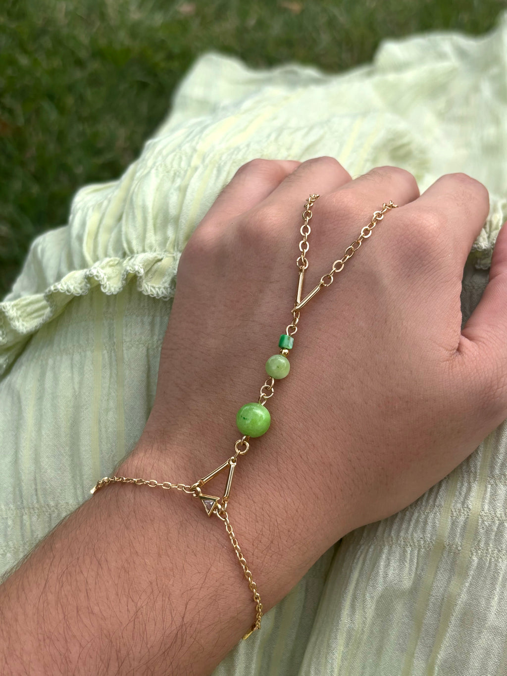 Olive Hand Chain