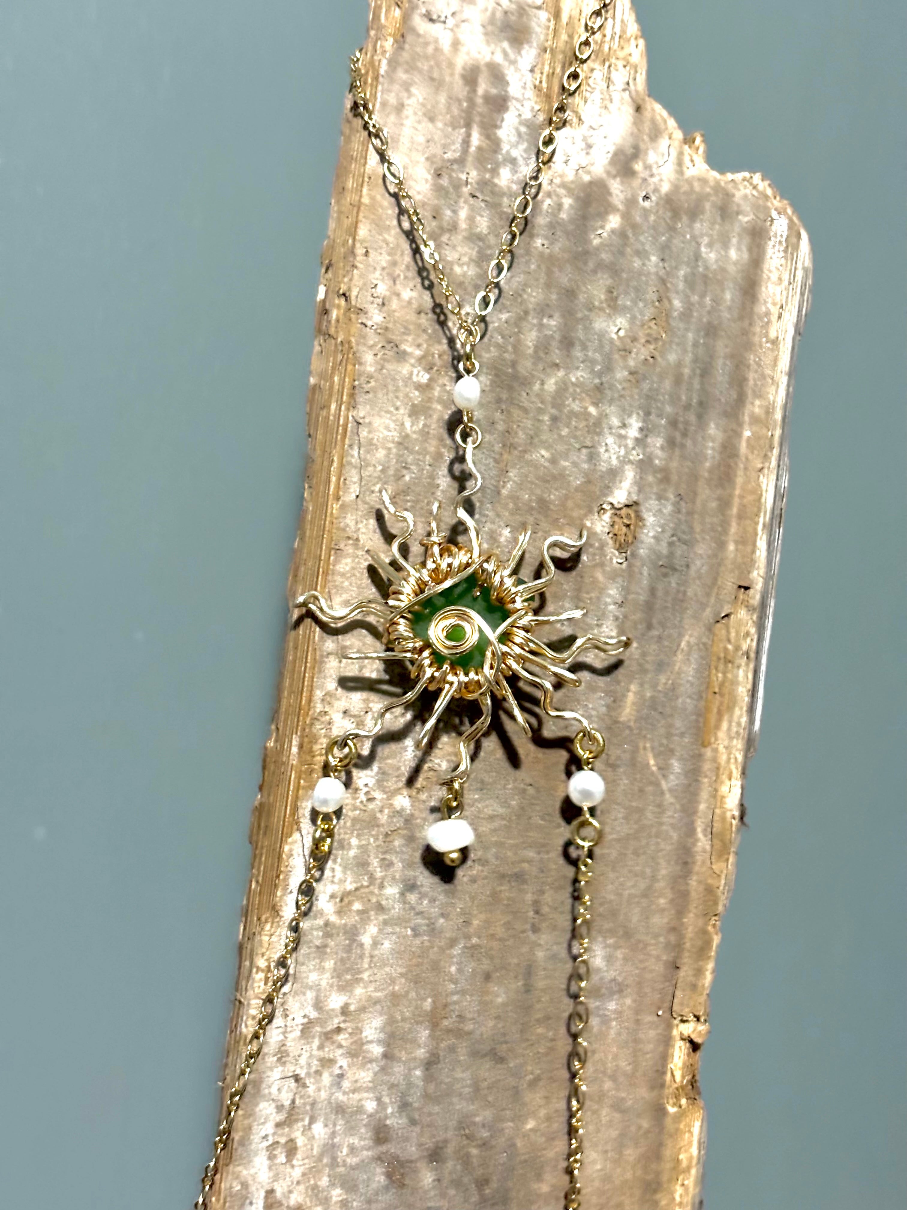 Sea Glass Hand Chain