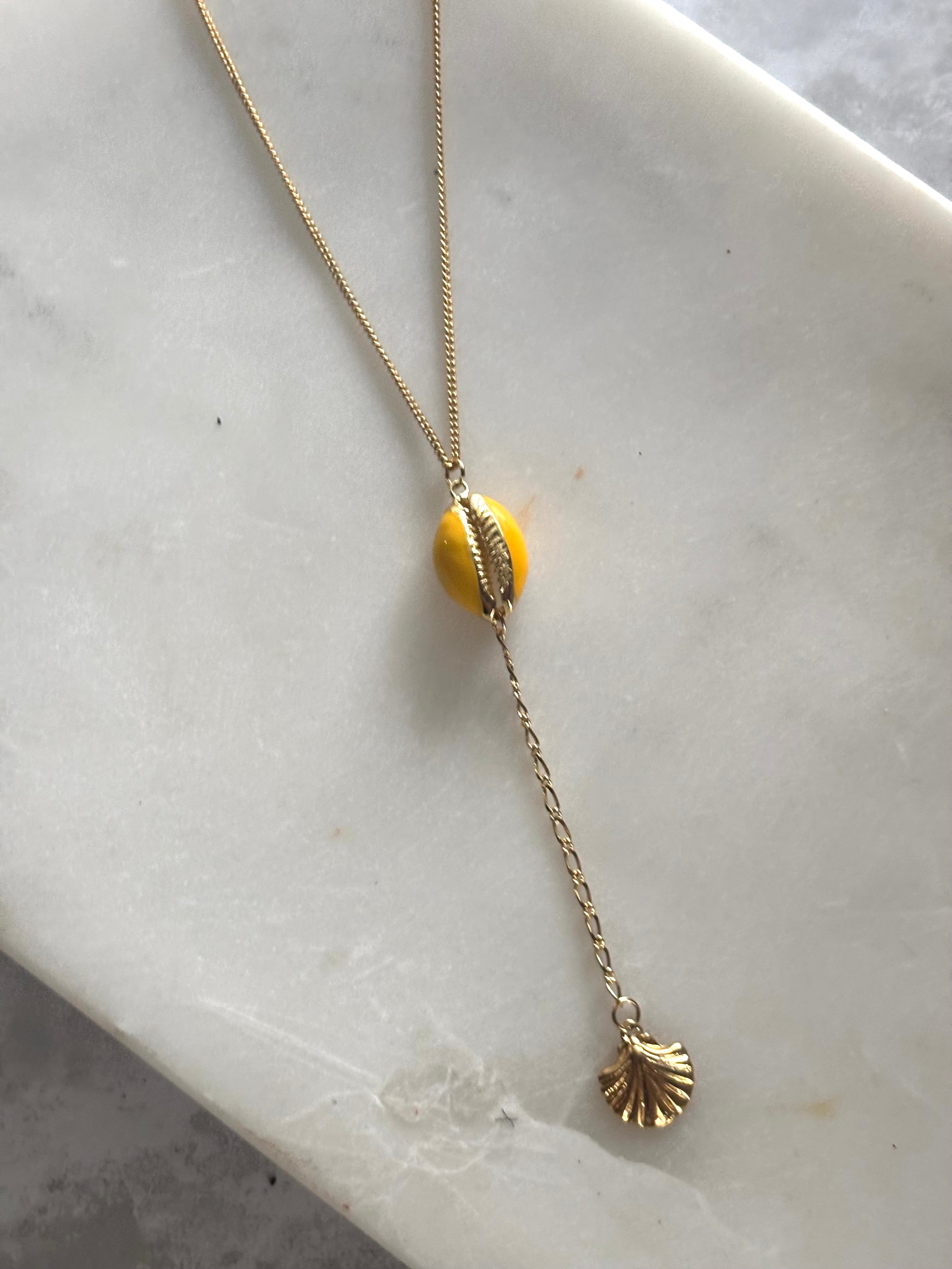 Yellow Shell Necklace