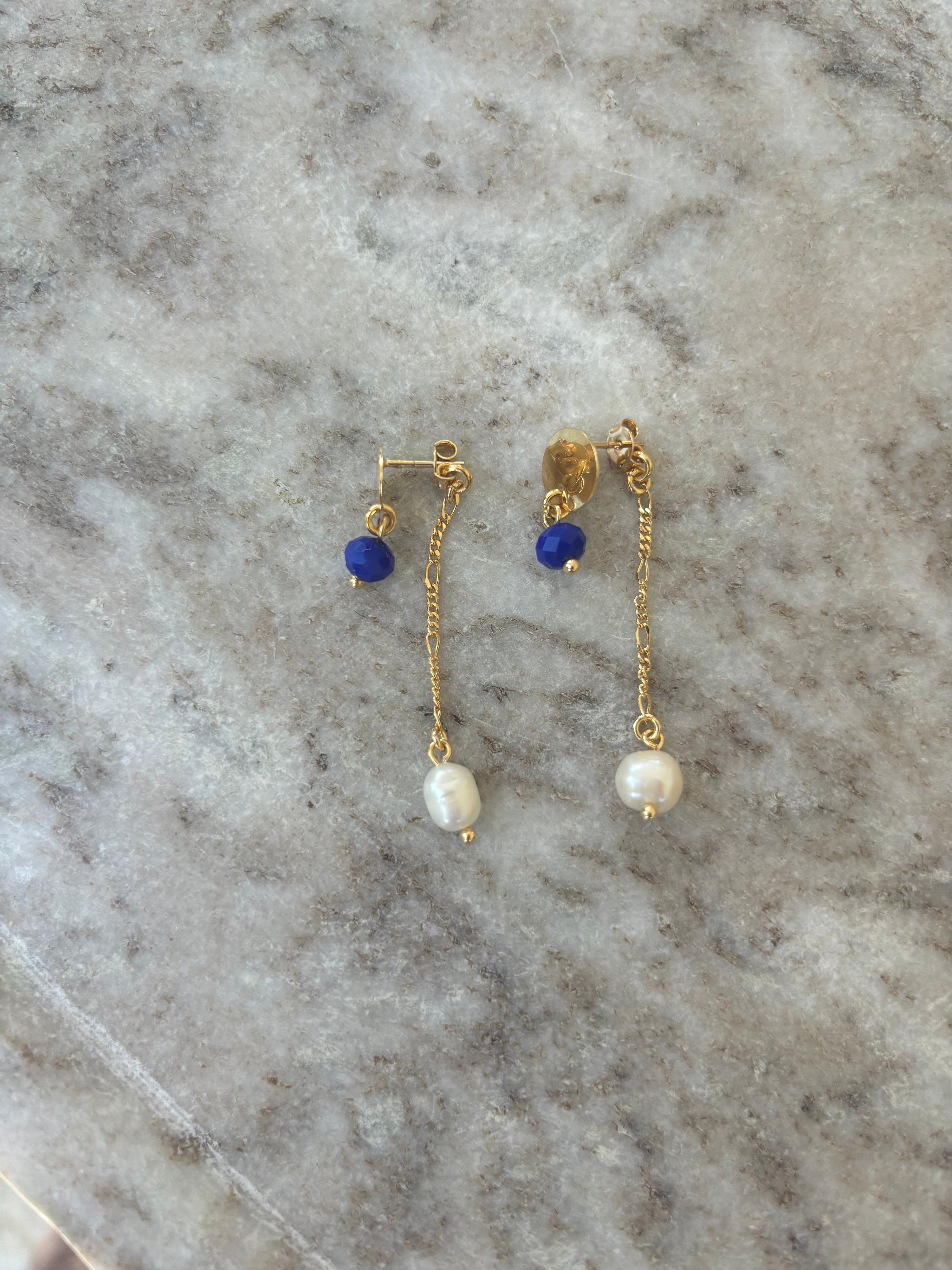 Blue Drop Earrings